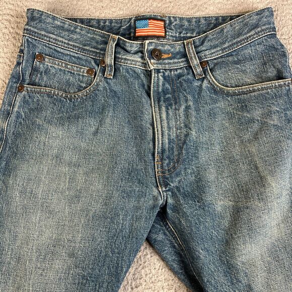 Todd Shelton Selvedge Jeans Mens 29 x 28  Blue Denim YKK Zipper Tapered Made USA - Picture 4 of 16